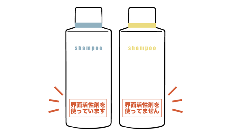 界面活性剤のシャンプー