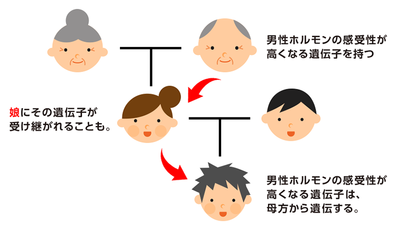 隔世遺伝の図
