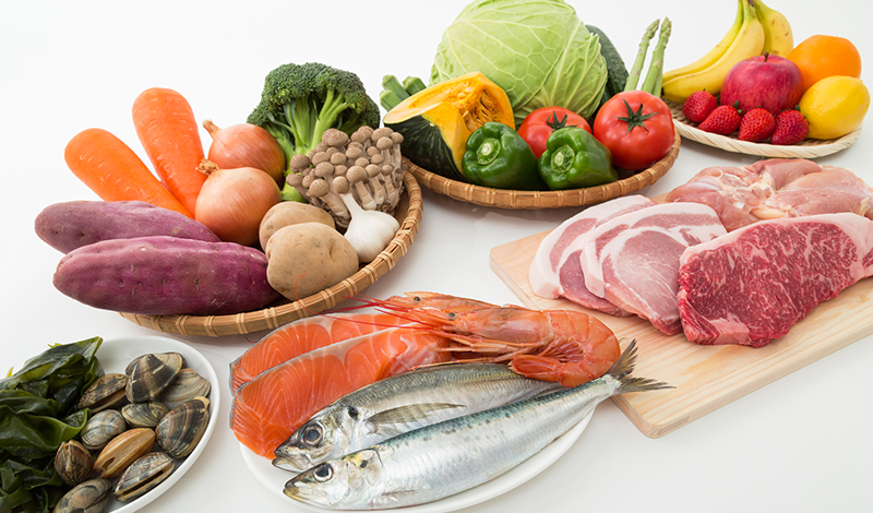 栄養のある様々な食材