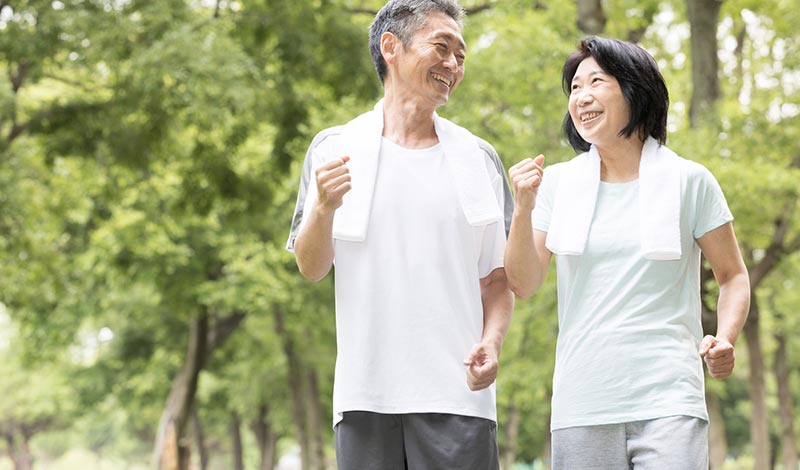 夫婦でランニング