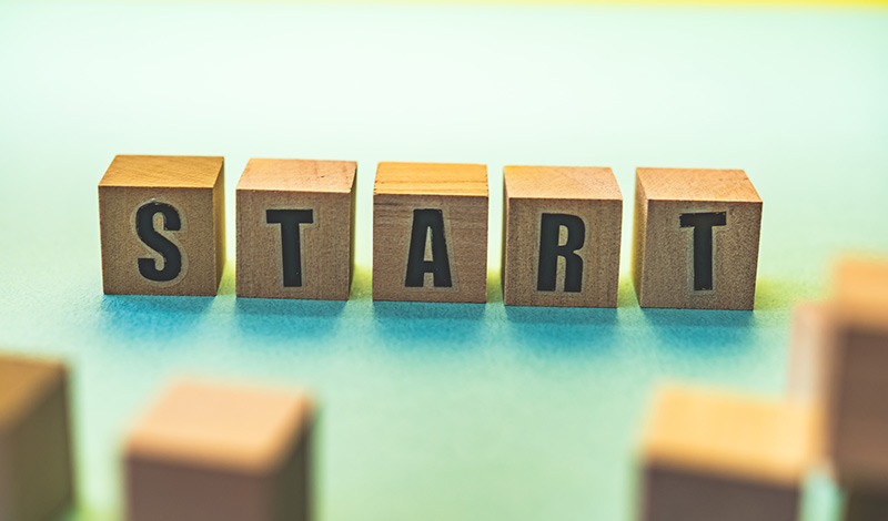 スタートの文字