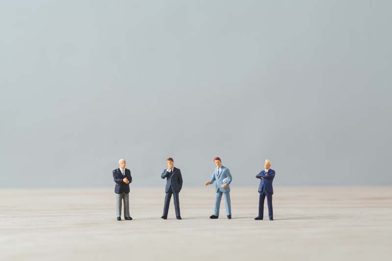 サラリーマンのミニチュア人形