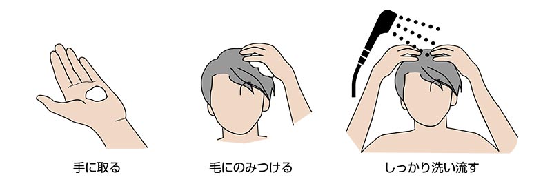 正しいシャンプーの仕方③毛先にのみコンディショナーを塗布して、ぬめりが取れるまでコンディショナーを洗い流す