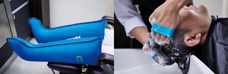 スヴェンソンの「TIスカルプコントロール」施術中の様子