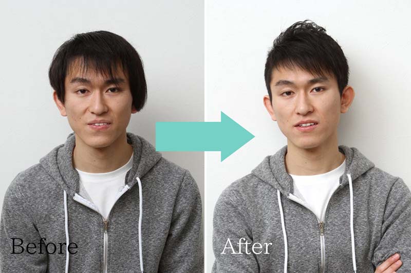 スヴェンソンのヘアカットによるビフォーアフター写真