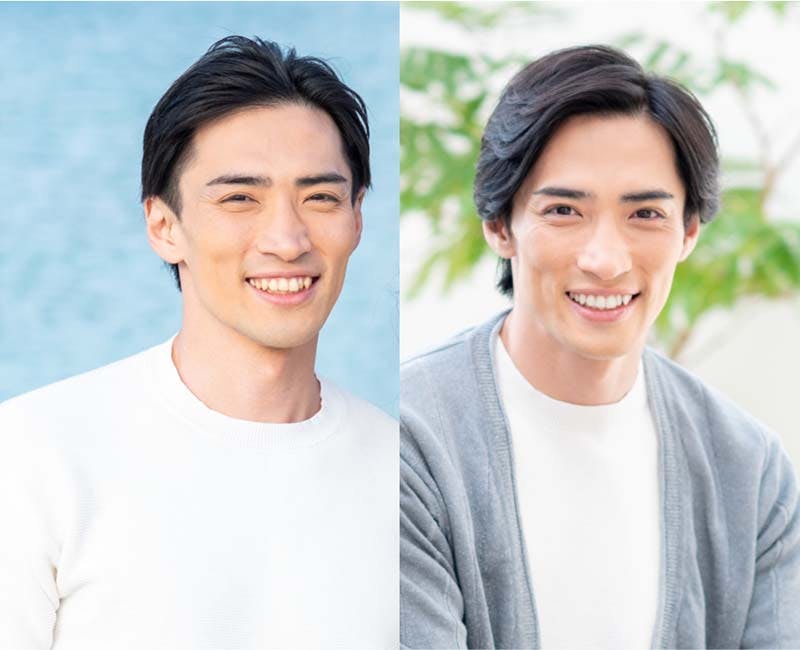 カツラ(ウィッグ)を活用してヘアスタイルの変化を楽しんでいる男性のイメージ画像