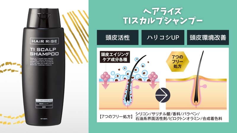 スヴェンソンのオリジナルシャンプー「TIスカルプシャンプー」の説明