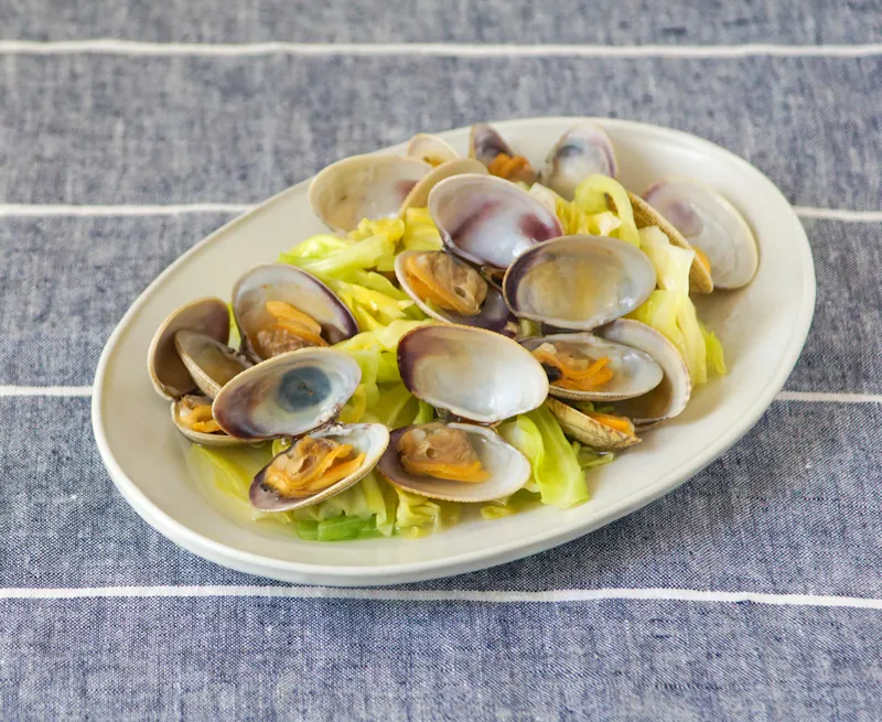 アサリとキャベツのレンジ蒸し2